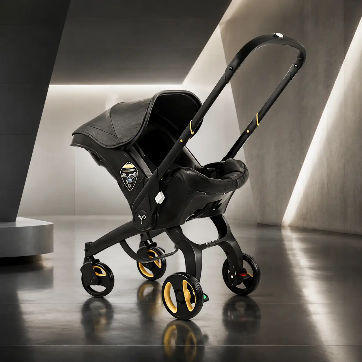 Brodark High-Landscape Baby Stroller - Foldable Compact Size Linen Stroller, 6-9 Months, Aluminium Alloy Adjustable Frame, Reversible Convertible Design, Lightweight, Car Seat Compatible (Baby Travel Gear for Mall, Outdoor Use)