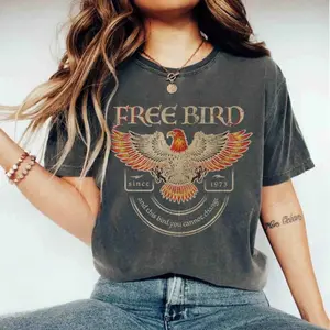 Free Bird band t-shirt, retro style band t-shirt, rock band t-shirt, trendy oversized t-shirt