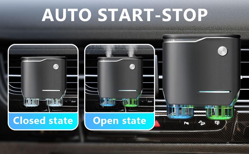 New Car Air Freshener Diffuser, Dual Sprayer Car Aroma Diffuser with 4/8 Essential Oils,Car Interior Accessories,Luxury Aromatherapy Gift Woody Fruity Aromatic