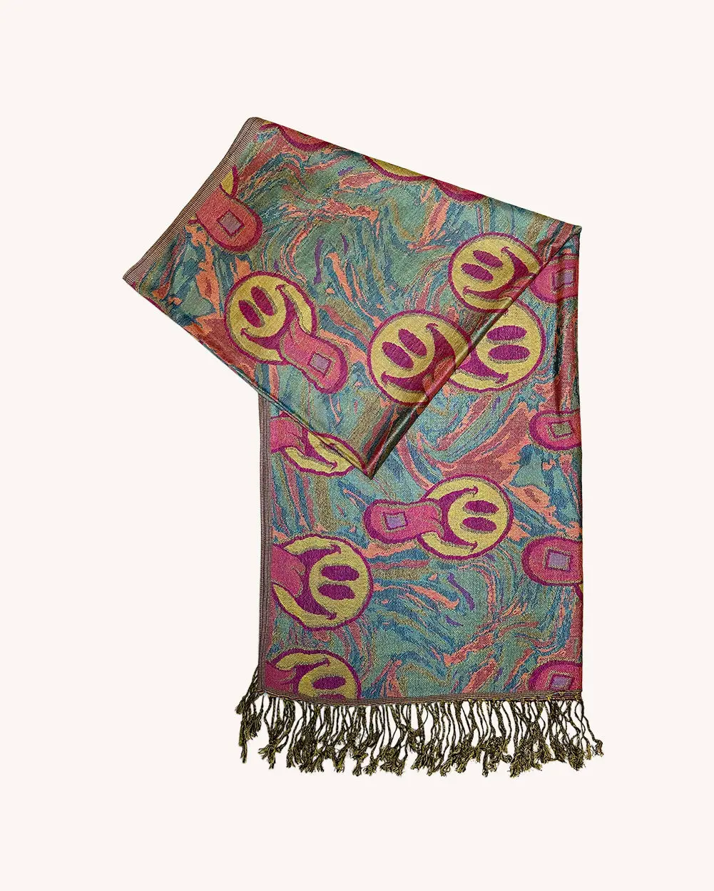 Happy Hour Jacquard Print Pashmina