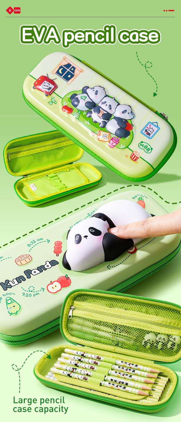 iiGEN KunPanda All-in-One School Supply Set - Ultimate School Supplies Bundle Pencil Case, Mechanical Pencils,Gel Pens,Markers,Eraser,Ruler & Striker for Students - Back to School Essentials!