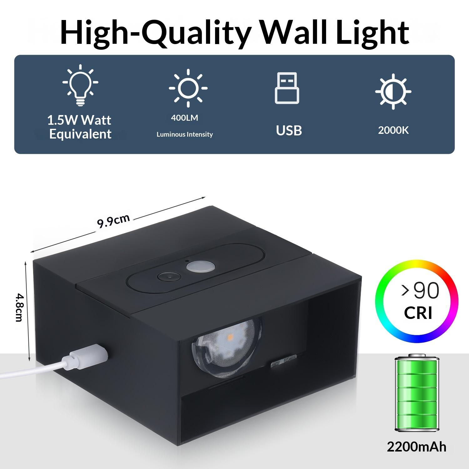 No-Drills Magnetic Wall Light: The Ultimate USB-Rechargeable Motion-Activated LED Lamp