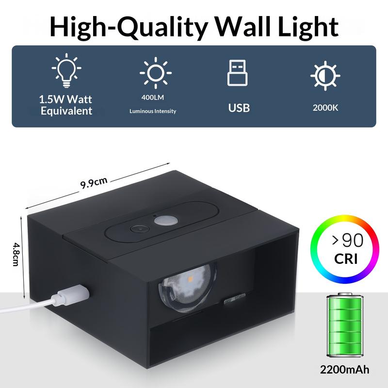 No-Drills Magnetic Wall Light: The Ultimate USB-Rechargeable Motion-Activated LED Lamp