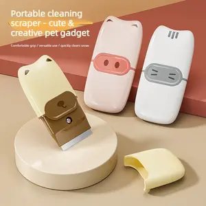 Cute Pet Portable Cleaning Scraper & Glue Remover, Small Utility Knife/Razor Blade for Household Cleaning, Wall Sticker Removal Tool, Renovation Tool