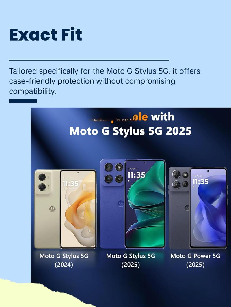 2 Pack Privacy Screen Protector for Motorola Moto G Stylus 5G 2025, Tempered Glass with Anti-Spy Feature, Sensitive Touch, Anti-Fingerprint, Easy Installation, No Bubbles, Case-Friendly Protection Crystal