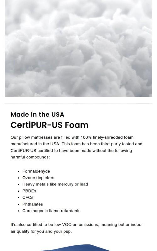 Tough Ripstop™ Rectangle Pillow Dog Bed Mattress