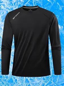 Men’s lightweight long-sleeve sports top, comfortable fabric, perfect for the gym, yoga, running, cycling, and outdoor activities