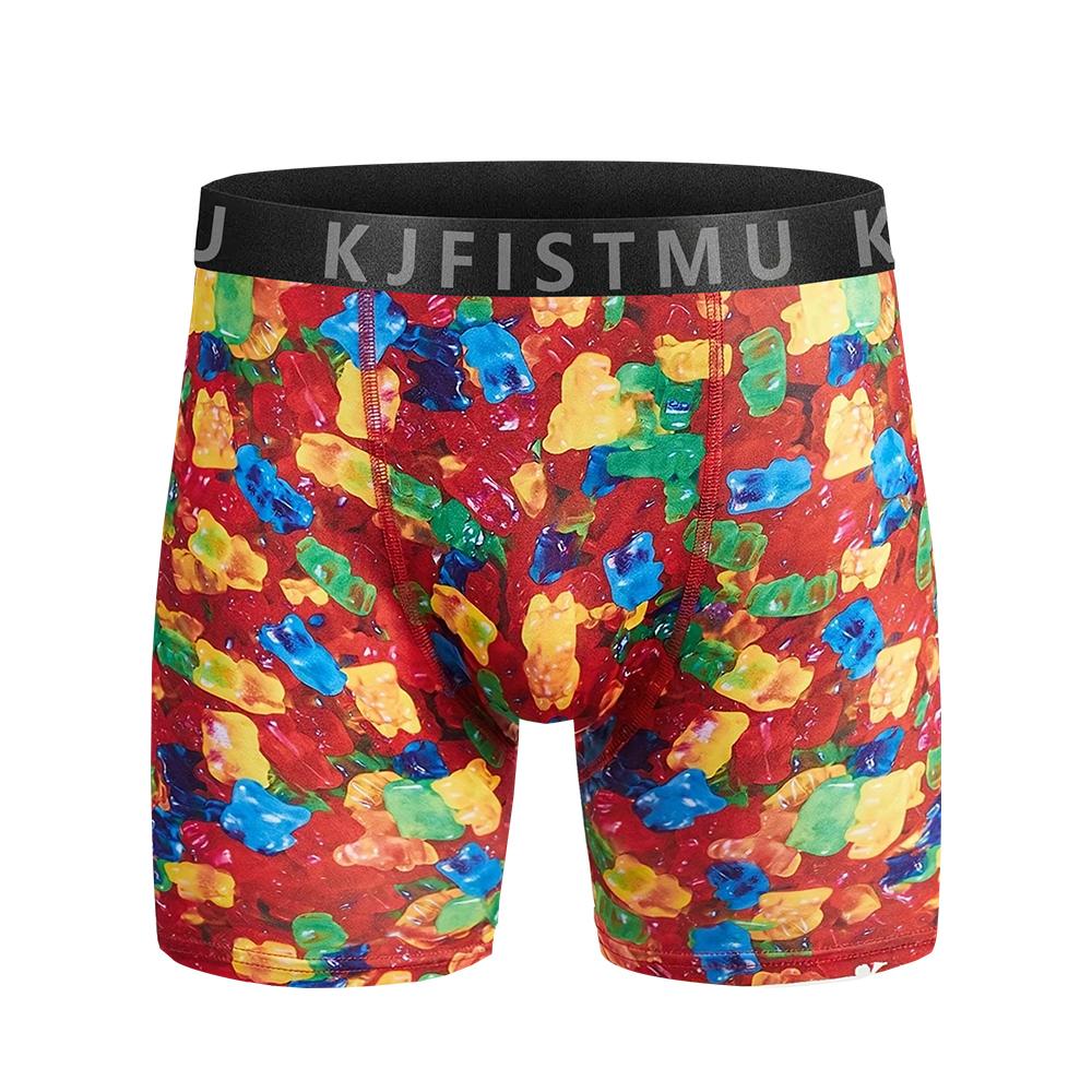 KJFISTMU 5-Piece Men's Boxer Brief Set | Popular Random Graffiti Prints | Unique Street Art Design | Breathable and Stretchy Underwear Set | 95% Polyester, 5% Spandex, Moisture-Wicking | Suitable for Everyday Wear and Workouts