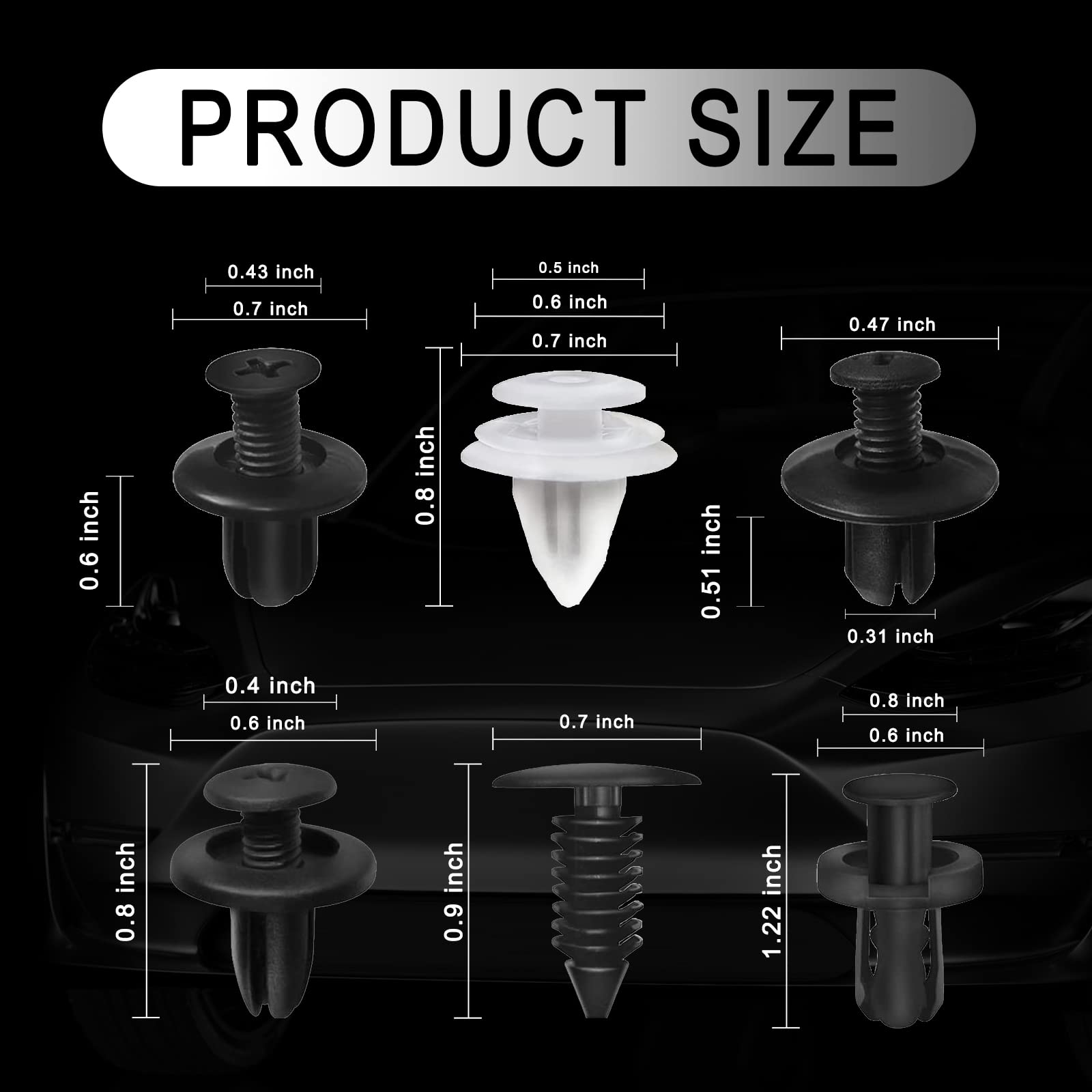100 PCS Universal Expansion Screw Clips Set for Automobiles ,Mudguard Leaf Plates Door Panel Clips, Bumper Push Fastener Rivet Clamp Expansion Screw, Universal Rivets Fasteners Replacement Kit 100 PCS Universal Expansion Screw Clips Set for Automobiles ,Mudguard Leaf Plates Door Panel Clips, Bumper Push Fastener Rivet Clamp Expansion Screw, Universal Rivets Fasteners Replacement Kit