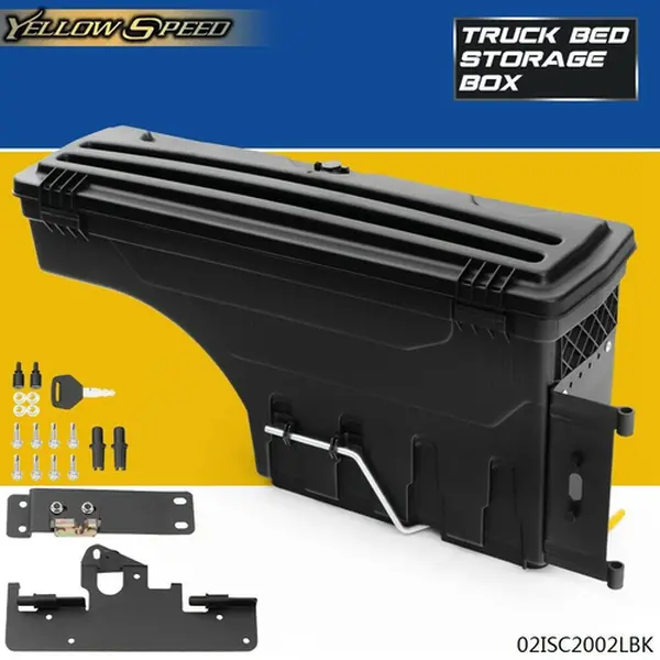ALLGOOD Left Driver Side Truck Bed Storage Box Toolbox - Car Storage Organizer, Direct Replacement, Easy Installation, Fits 4-Door Toyota Tacoma 2005-2020, Car Exterior Accessories, Cars Accessories