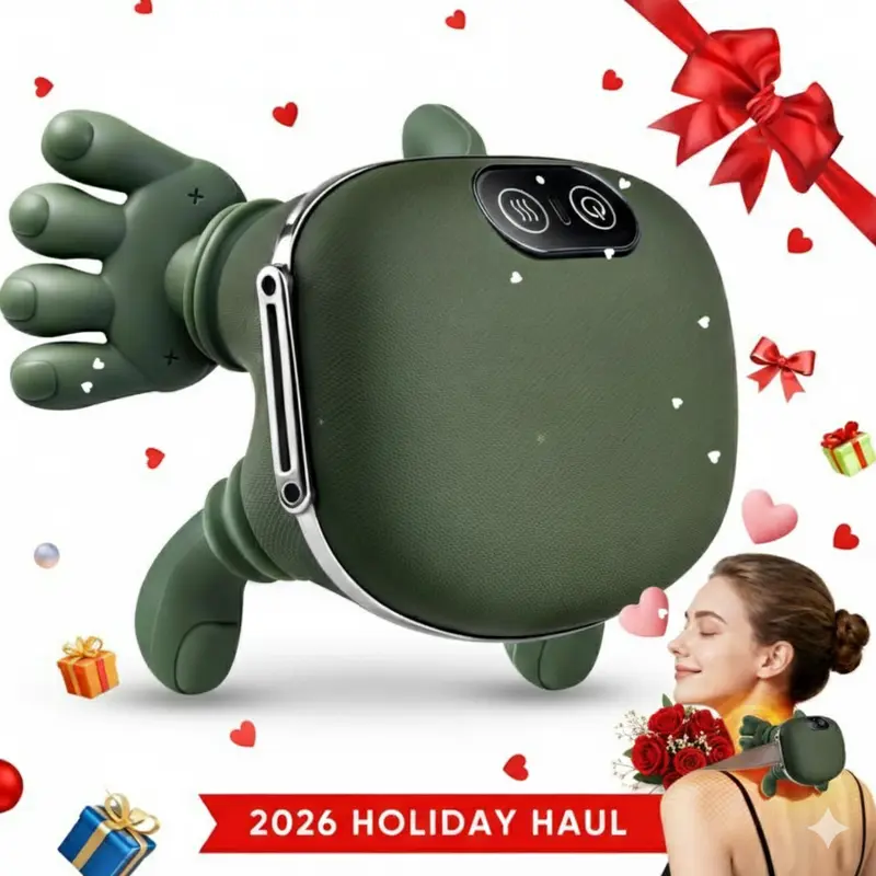 Neck Massager Electric Acupressure Neck & Back Massager Multi-Functional Five-Finger Shoulder & Neck Massager Wireless Portable USB Charging Deep Tissue Massage for Neck, Shoulders, Back, Arms, and Legs Valentine's Day Gift