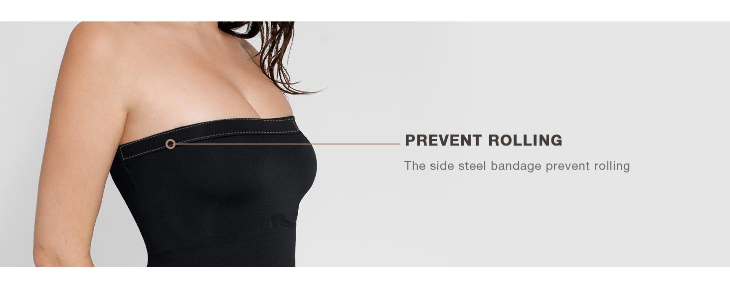 FeelinGirl Strapless Bodysuit for Women Removable Seamless Shaping Thong Tops Fabric Fit Lady Womenswear Underwear Comfort #SummerVibes