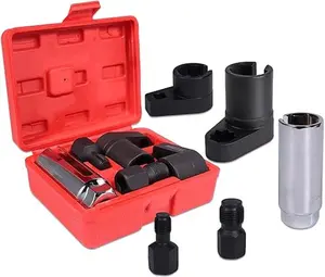5-Piece Forged O2 Oxygen Sensor Socket & Thread Chaser Set – Automotive Tool for Sensor Removal, Tools & Equipment