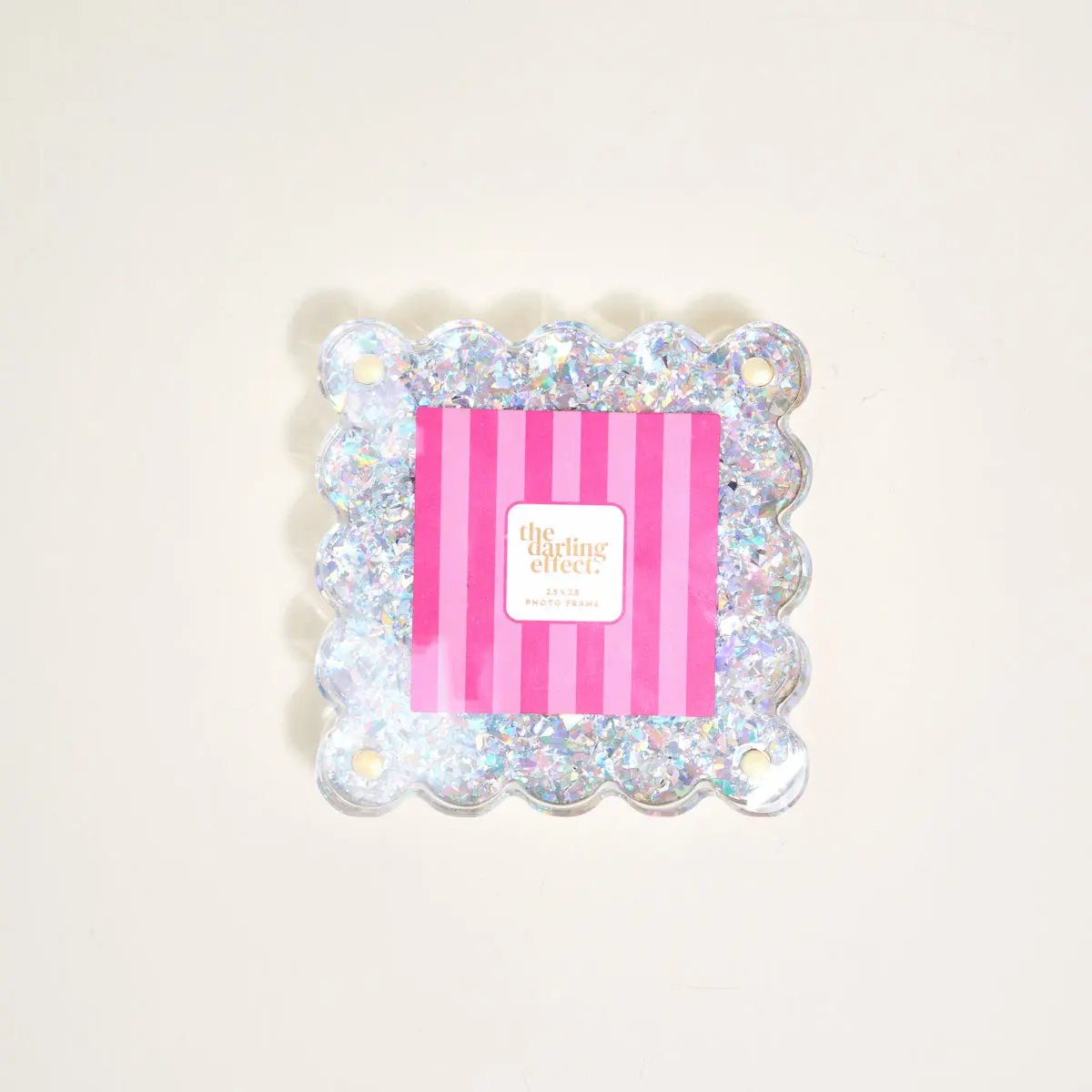 Silver Glittered Sparkly Acrylic Picture Frame, Home Decor Little Moments Photo Display