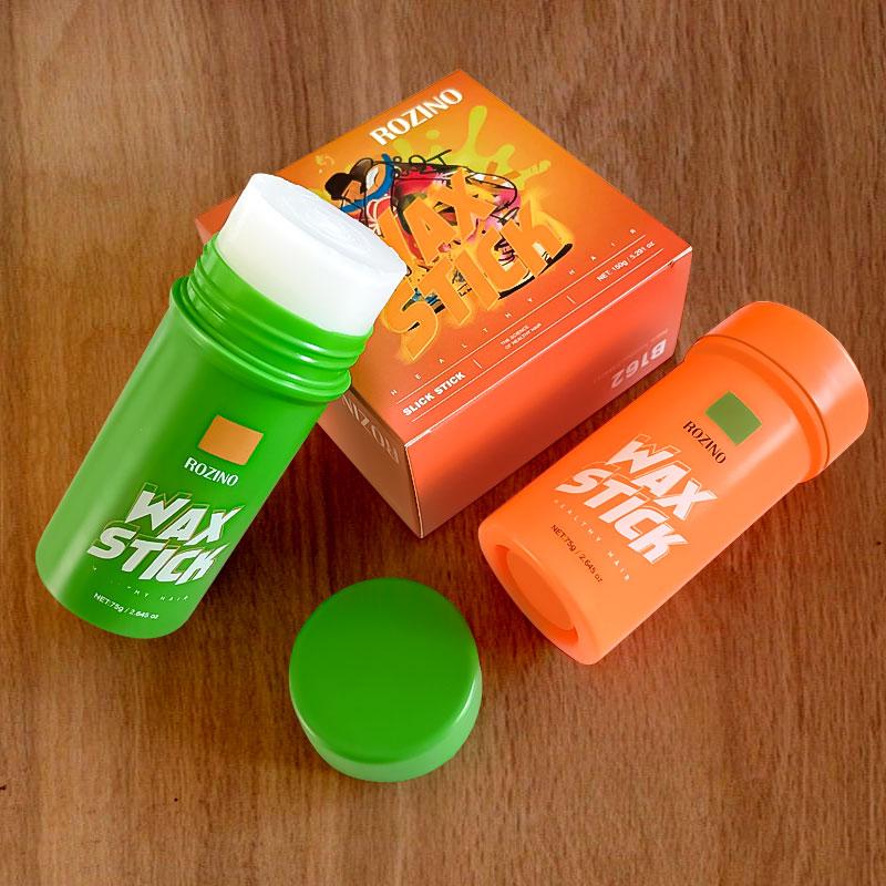 ROZINO 2PCS Hair Wax Stick with Coconut Oil Non-Greasy Styling Wax Hair Pomade Stick for Flyaways & Edge Frizz Hair Care