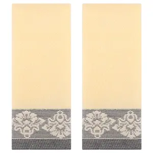 REGALWOVEN Floral Jacquard Hand Towels 2pcs, Home Soft Absorbent Hand Towel for Bathroom, Hotel, Gym and Spa 13" x 29"