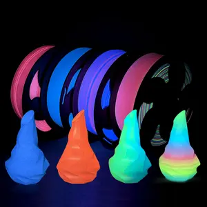 TOKSEN3D Glow Gradient in The Dark 1.75mm Rainbow PLA Filament, Luminous Rainbow Vibrant Bright 3D Printer Filament, 1kg (2.2lbs) Spool 3D Printing PLA Filament Rod
