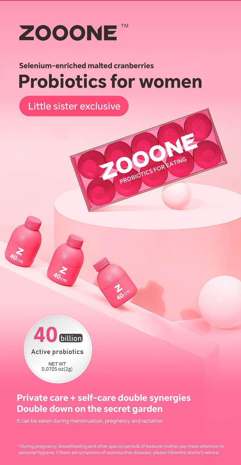 ZOOONE 30bottles*0.7oz Women's Probiotics 40 Billion CFU