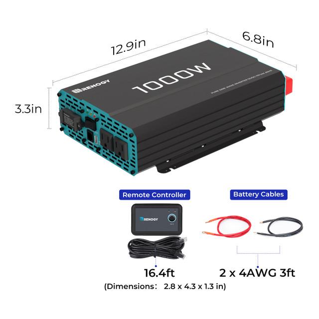 Renogy 1000W 12V Pure Sine Wave Solar Inverter Home Use Power Battery Converter Renogy 1000W 12V Pure Sine Wave Solar Inverter Home Use Power Battery Converter