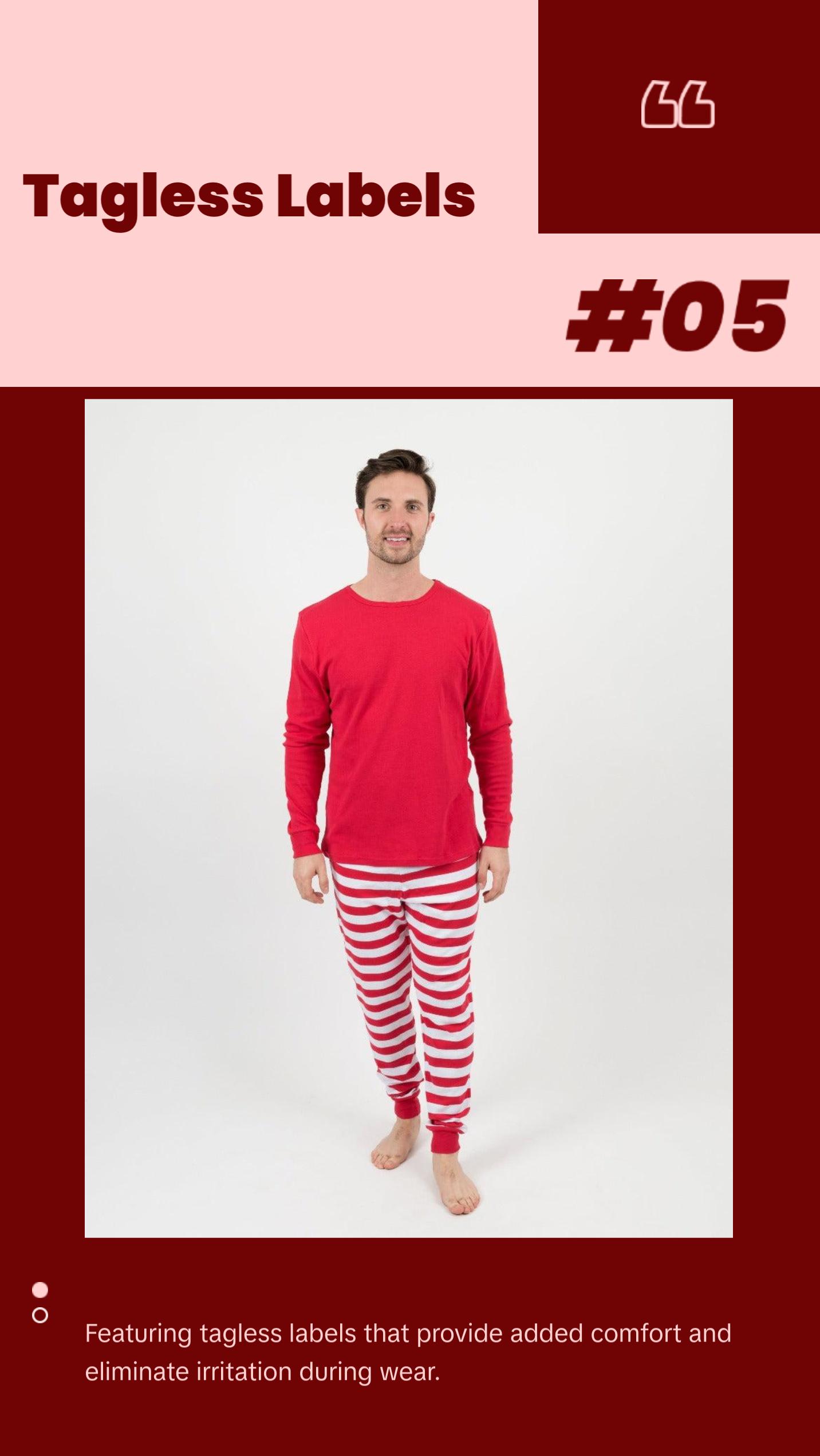 Men's Red & White Stripes Pajamas