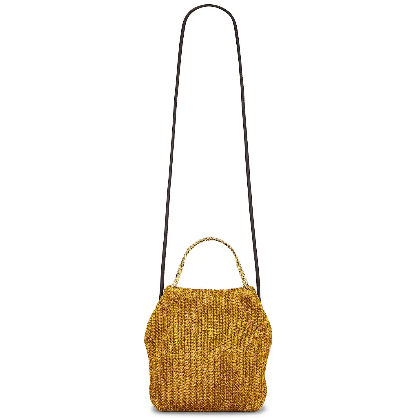 Veronica Beard Small Raffia Slouch Bag in Gold