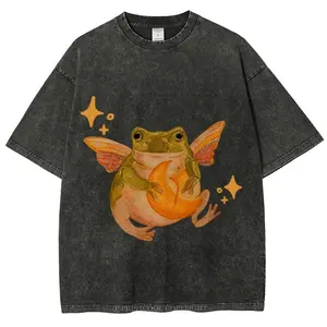 Star Frog Unisex Vintage Colorful T-Shirt, Oversized Shirt, Natural & Animal Planet Unisex Streetwear, Gift for Womenswear