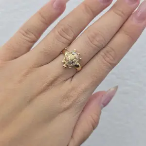10K Tri-Color Gold Turtle Ring