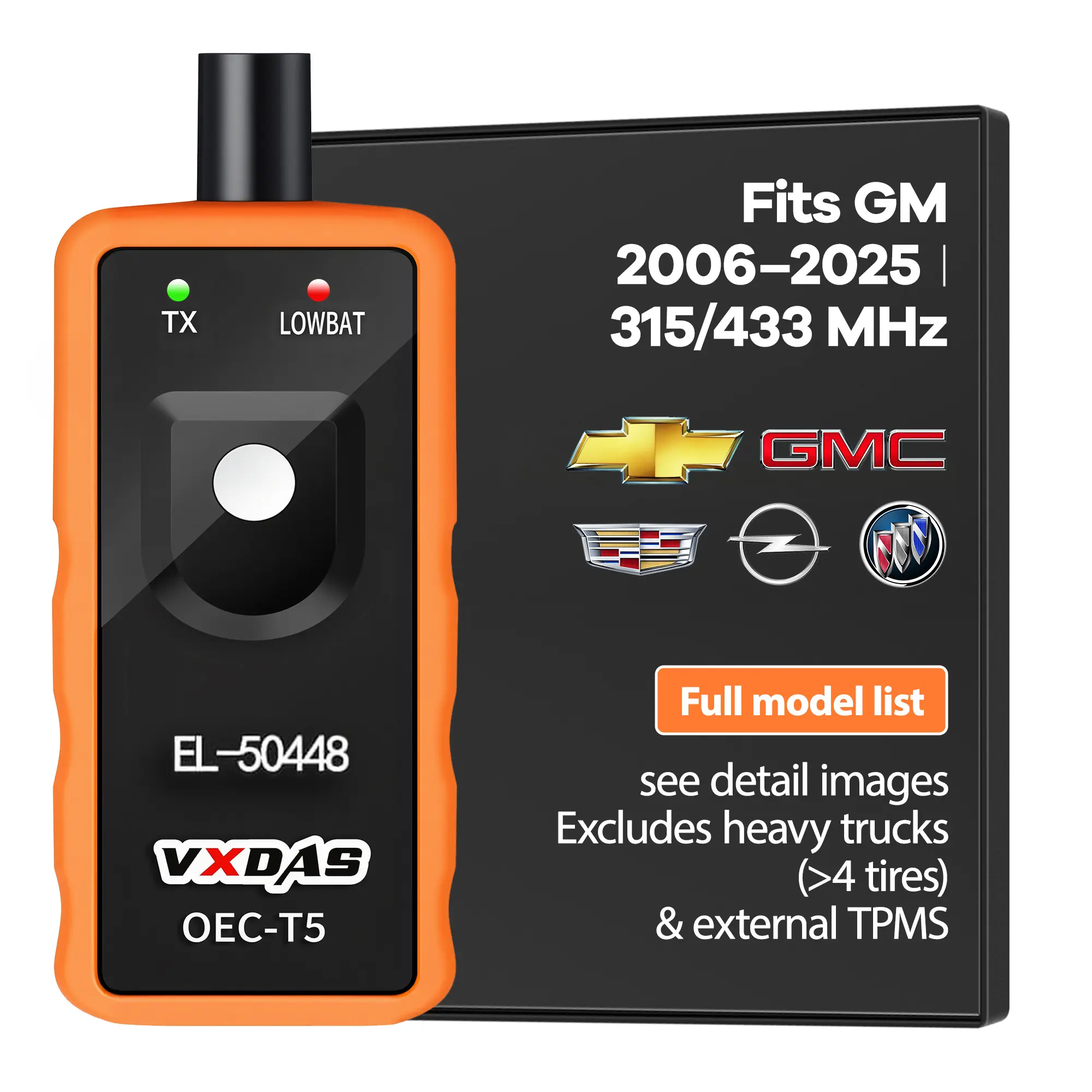 [For GM Vehicles Only]VXDAS EL-50448 TPMS Relearn Tool, OEC-T5 Car Tire Sensor Reset & Activation Tool for GM, Buick, Chevy, Cadillac Series Vehicles (GM-Only Compatibility), Cars Accessories tiktokshopspringglowup #Summervibes,car accessories sohochic