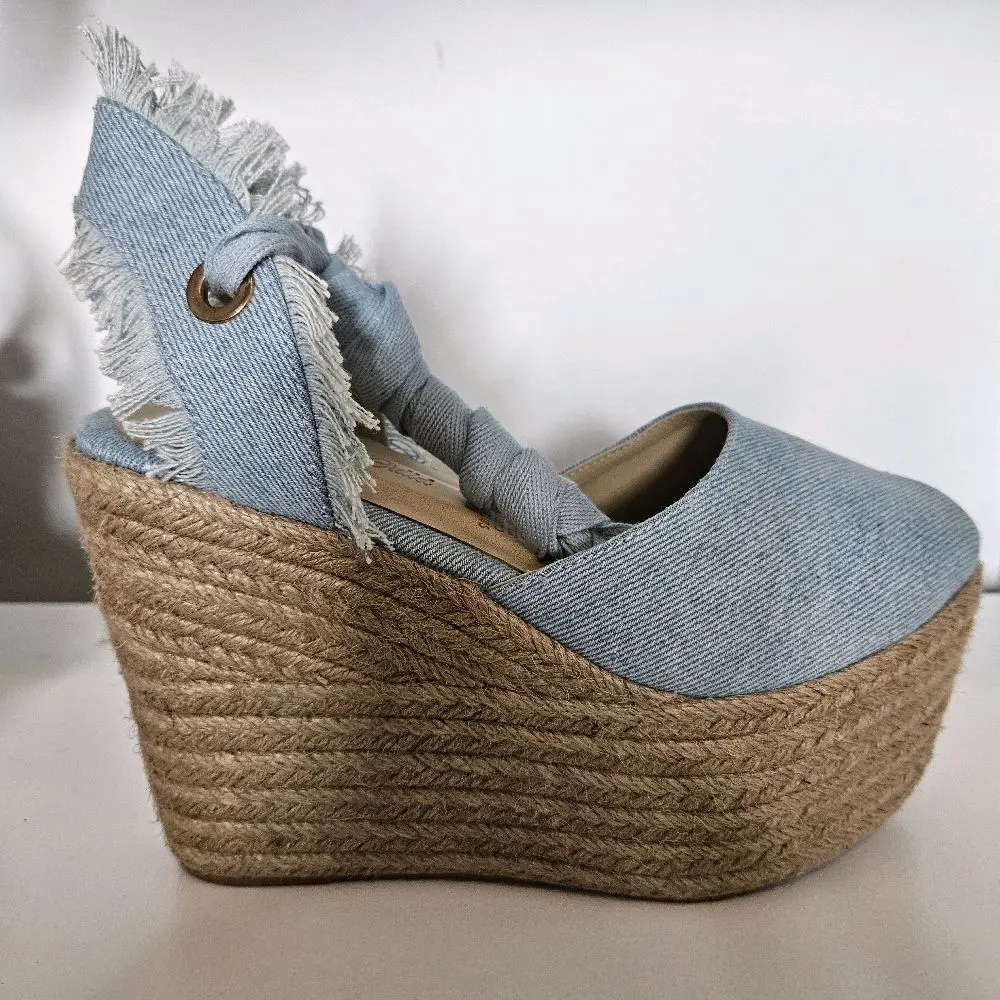 Blue Heel Sandals