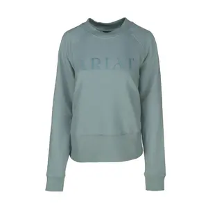 Ariat Womens Martine Logo Crew Neck Sweatshirt Casual - Blue