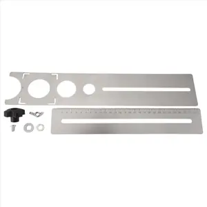 Multi-Functional Stainless Steel Ceramic Tile Hole Locator Ruler 360 degree Adjustable Punching Hand Measure Tools