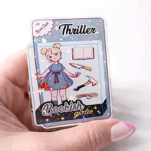Magnetic Collapsible Grip/Stand for Kindle, ipad, E-Readers, Smart Phones | Thriller True Crime Horror Doll Design | Handmade