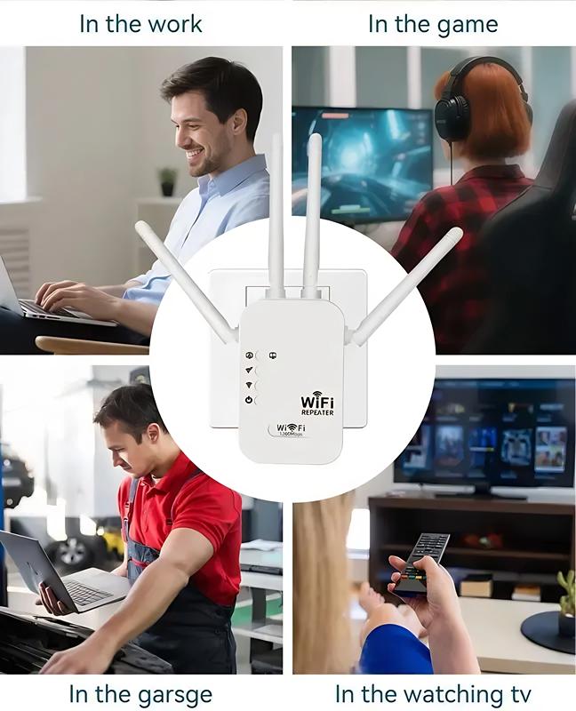 WiFi Extender–1200Mbps Dual-Band 5GHz/2.4GHz,Cover 10,000Sft,Up to AC1200,Connect 60+Devices,Perfect for Home,Office&Gifting-High speed,stable signal,compatible with almost all WiFi-enabled devices, -valentine's gift for bf,super bowl decorations 2026