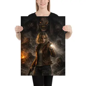 Resident Evil Horror Monster Poster, Dark Survival Game Wall Art, Resident Evil Fan Decor