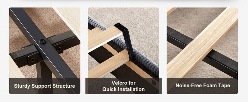 AMERLIFE 61" Corduroy Upholstered Bed Frame, Platform Bed with Vertical Stripe Wingback Headboard, No Box Spring Needed/Unique Bedroom Furniture AMERLIFE 61" Corduroy Upholstered Bed Frame, Platform Bed with Vertical Stripe Wingback Headboard, No Box Spring Needed/Unique Bedroom Furniture