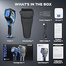 TOPDON TC004 Thermal Imaging Camera, 256 x 192 IR High Resolution Handheld Infrared Camera