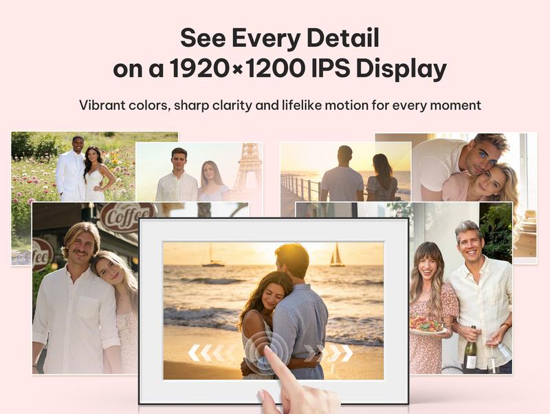 Homture Magic Frame - 10.1″ 1080P World's First AI Magic Frame for Old Photo Restoration Unlimited Storage Instant Sharing Decor Full HD 1080P