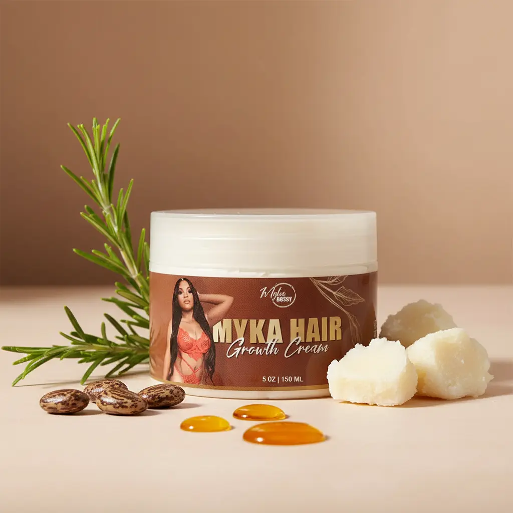 MYKA Bossy Collection Hair Growth Cream - Hydrating, Nourishing Hair Growth Product for Adult Daily Care, 5 oz/150 mL