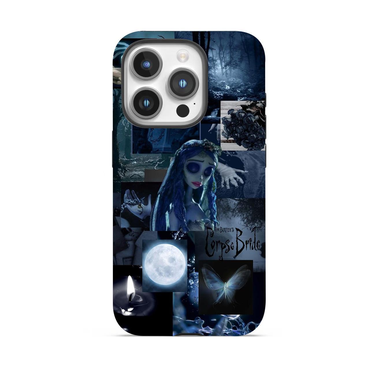 Corpse Bride iPhone Case Victorian Undead Bride, Halloween PhoneCase, Skeleton Love Story for iPhone 15,14,13,12,11 pro pro max, Mini Shockproof Protection Elegant Goth phone cases