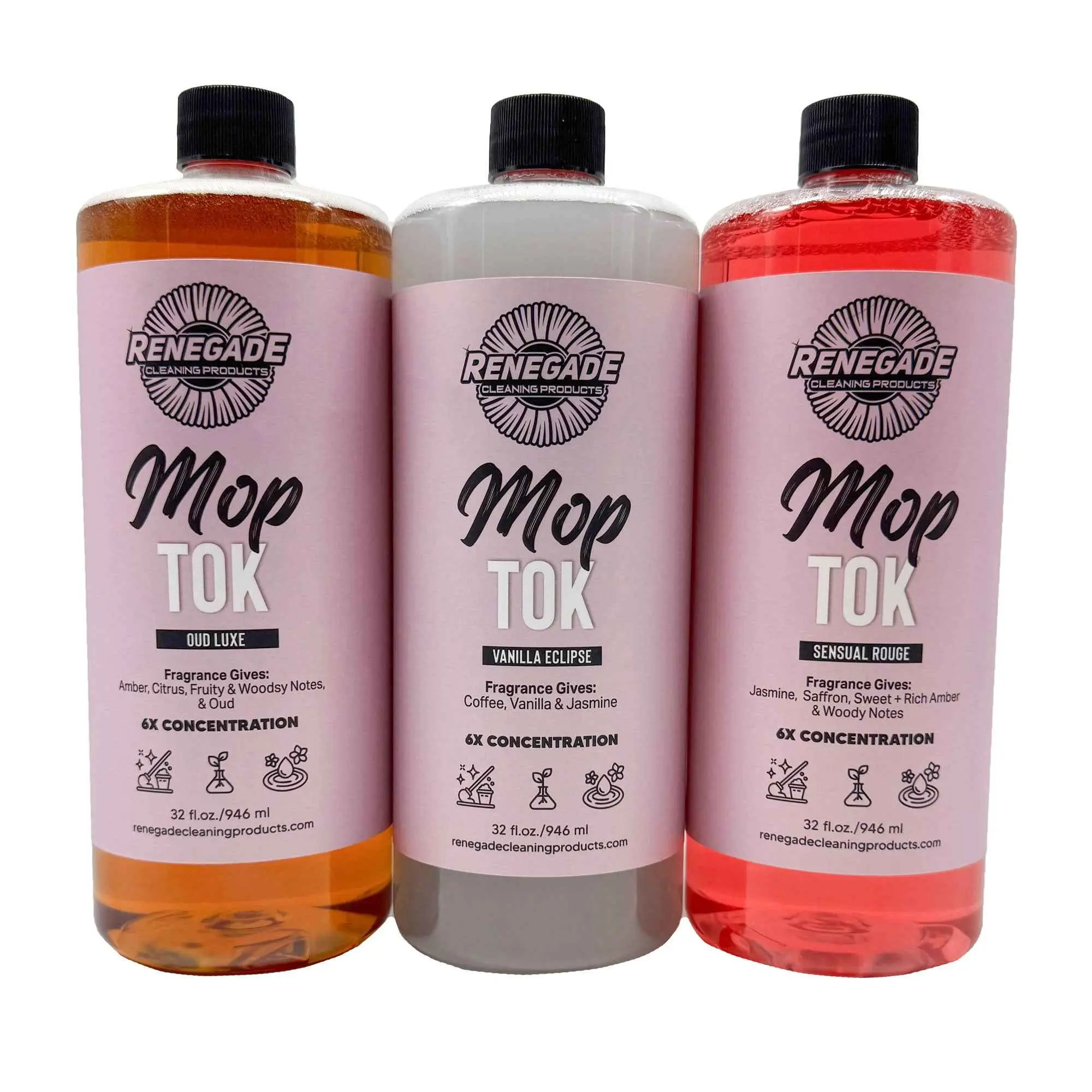 Renegade Cleaning | Mop Tok: 6X Concentrated Luxury Mop Soap Solution (32oz.) – Plant-Based Floor Cleaner • Viral CleanTok Mop Juice • Luxury Home Scents • Safe for Kids & Pets