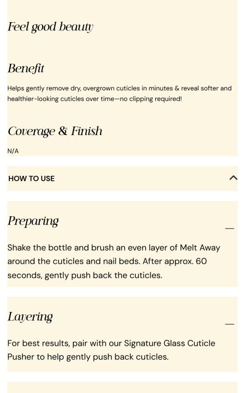 Melt Away Cuticle Exfoliator 0.2 fl oz for Clear and Manicure Nail Care - Vegan Product Melt Away Cuticle Exfoliator 0.2 fl oz for Clear and Manicure Nail Care - Vegan Product