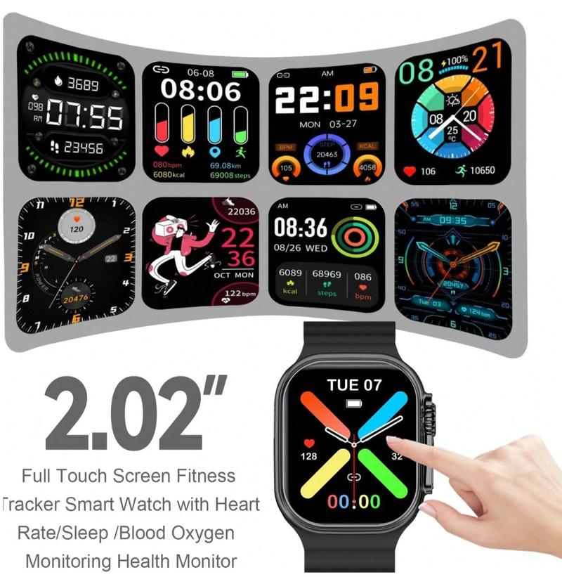 2026 Smart Watch Set | Bluetooth Call, Touch Screen, 100+ Sports Modes, Message Alerts | iPhone & Android | Includes Wireless Earbuds & 7 Bands