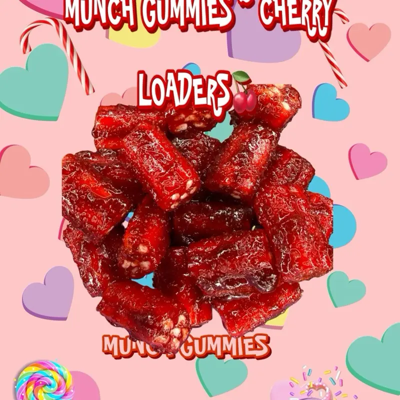 Munch Gummies ~ CHERRY LOADERS Snack Candy Munch Gummies ~ CHERRY LOADERS Snack Candy
