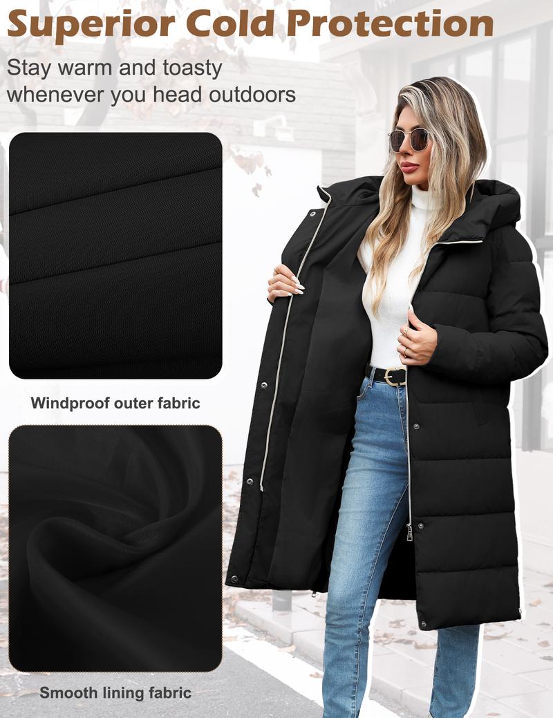 HEEKPEK Winter Puffer Jacket Hooded Warm Winter Long Coat Thickened Down Alternative Jacket Outwear super  puff outdoorfun
