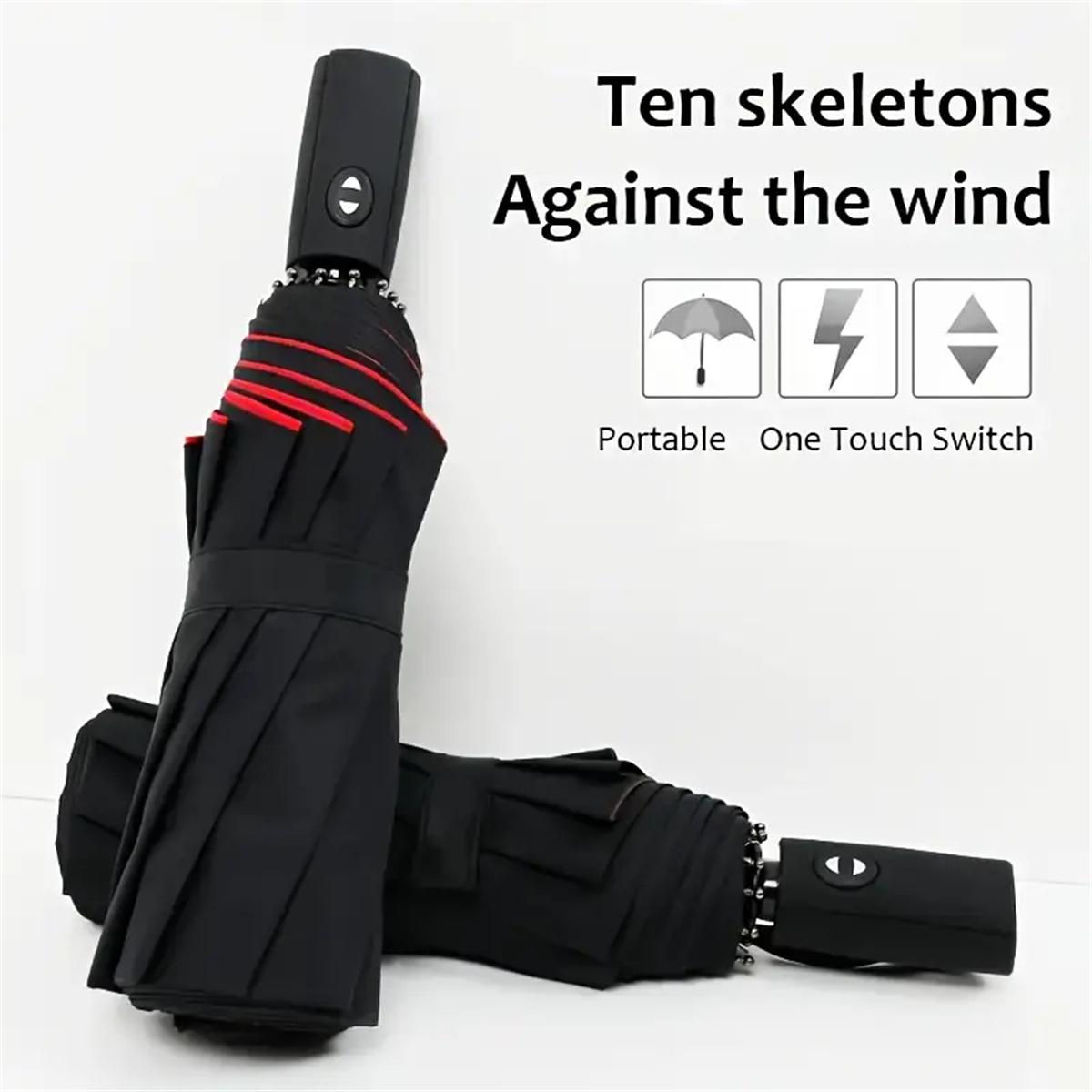 Double Layer Umbrella Fully Automatic Rain Windproof Automatic Folding Umbrellas Men Women Sun Protection And UV Umbrella