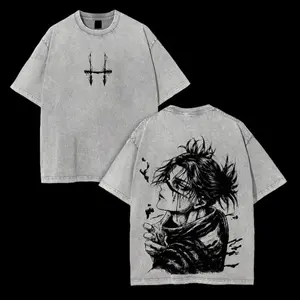 Choso x Jujutsu Kaisen Anime Washed T-Shirt with Unique Character Design and Soft Wash Finish Hot selling items, Soft, Breathable, Lightweight - Crew Neck, Regular Fit - Machine Washable, Comfortable Cotton Crew Neck Short Sleeve Graphic Print T-Shirt