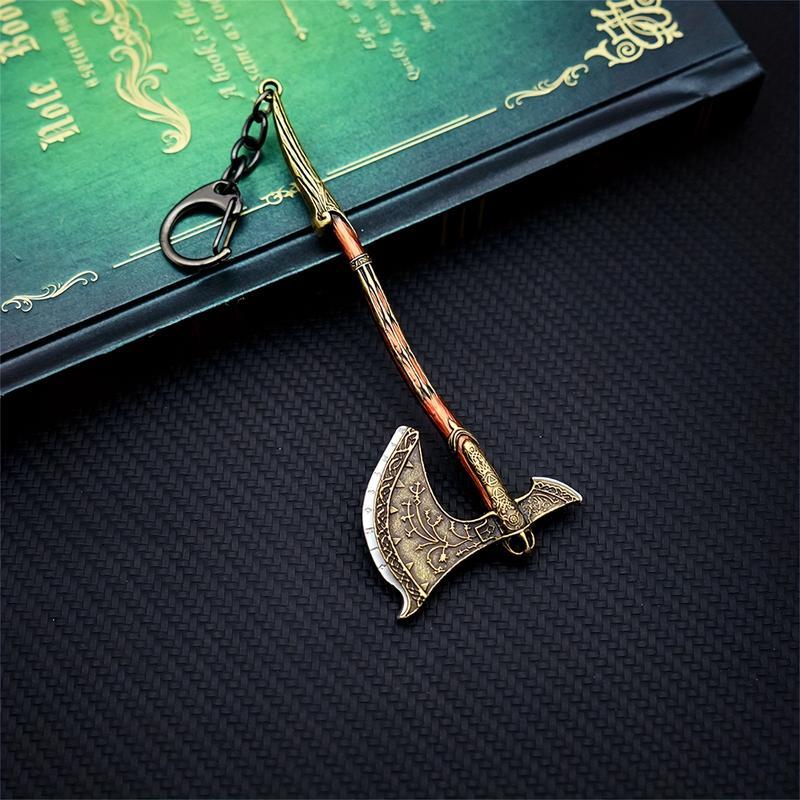 Chaos Blade Keychains & Leviathan Axe Keychains – Handcrafted in Zinc Alloy & Enamel – A Great Gift for Men & Teens