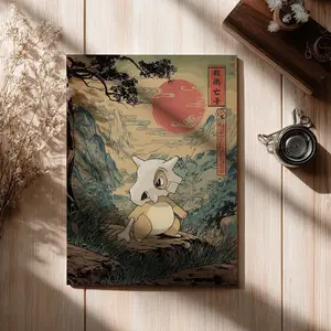 [No Frame] Cubone Fan Art Poster – Pokemon Inspired Wall Art Print
