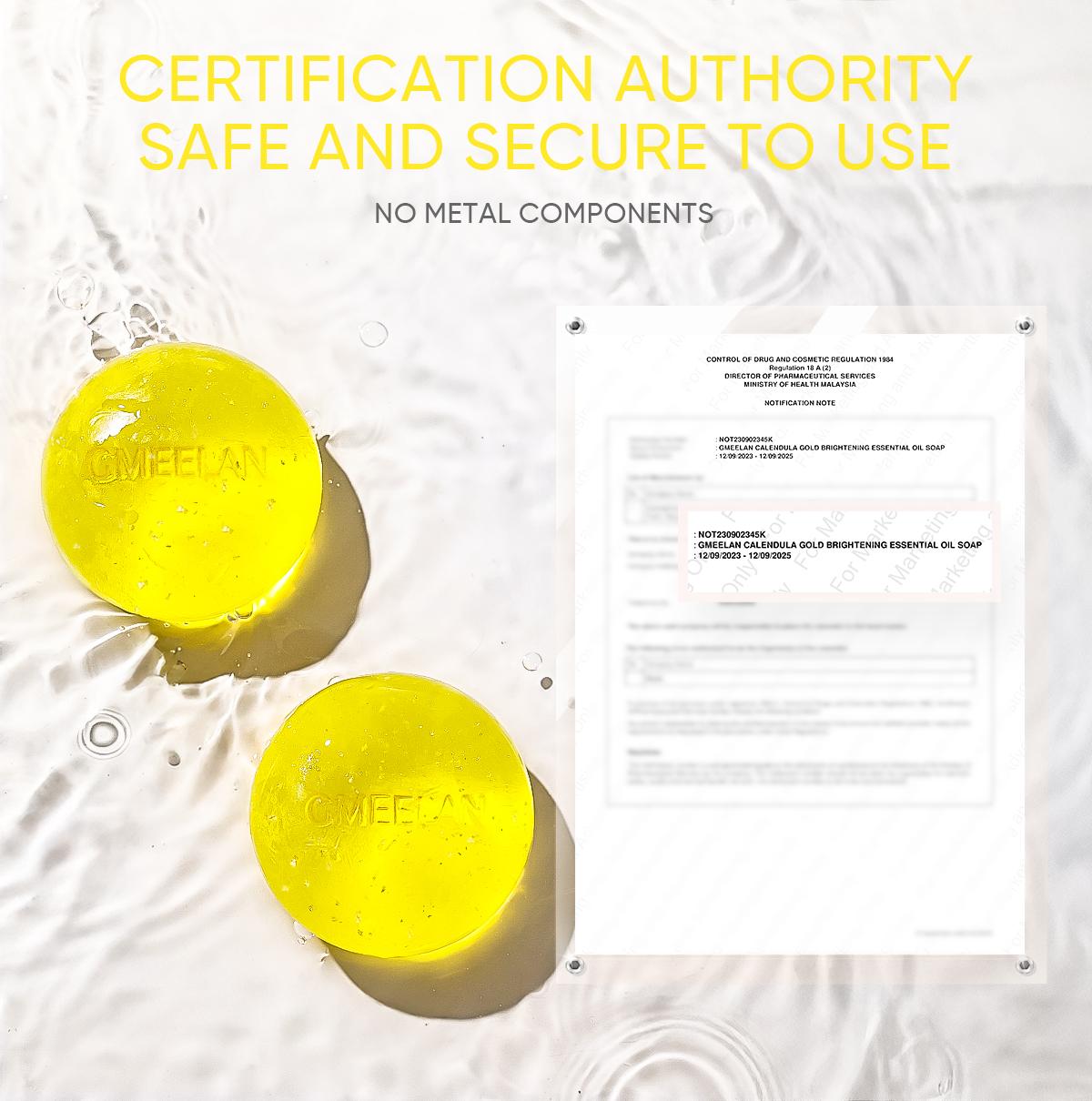 GMEELAN CALENDULA GOLD ESSENTIAL OIL SOAP 100G & GMEELAN Orange Enzymes Exfoliating Gel 50G