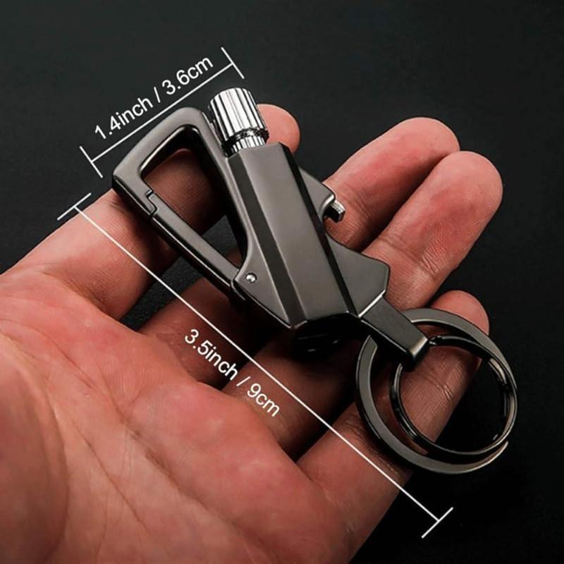 Permanent Match Infinity Lighter with MultitoolKeychain Bottle Opener, Reusable WaterproofMatch Strike Anywhere, Forever Flint Fire Starterfor Outdoor Survival, for Men multi-functional